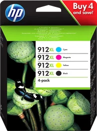HP Multipack de Tinta 912 XL Negro, Cian, Magenta, Amarillo