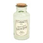 Home Deco Factory Vela Perfumada Apothicaire Flor de Algodón Ámbar Almizcle Blanco Botella Vidrio Tapón Corcho 17 cm