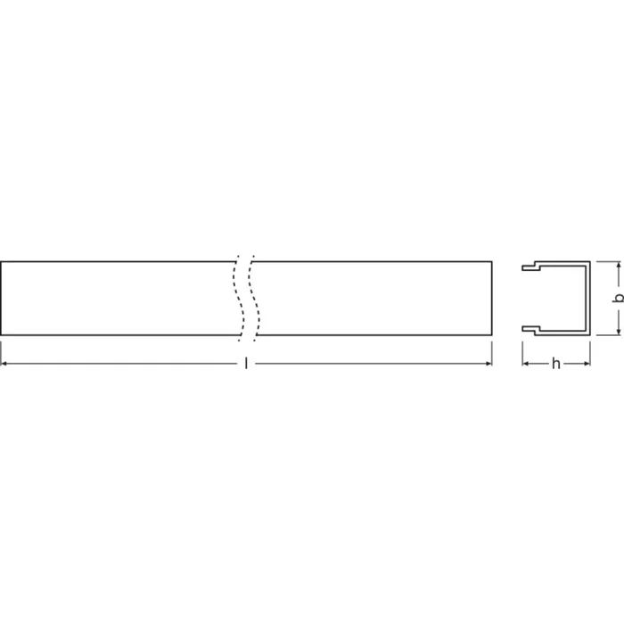 Ledvance PC/W01/D/2 2M - Difusor para Perfil de LED, Cubierta para Tiras LED, Montaje Rápido, Iluminación Interior