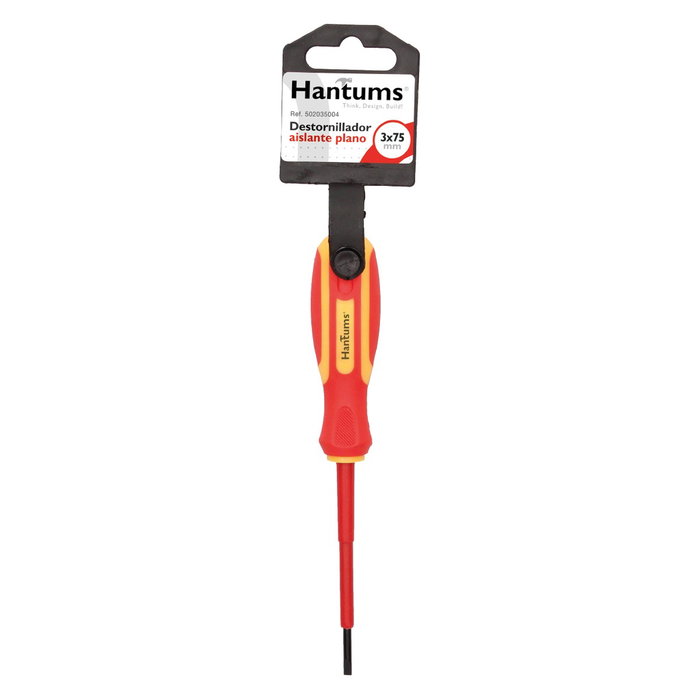 Hantums Destornillador aislante plano 3x75mm Hantums Destornillador aislante plano 3x75mm