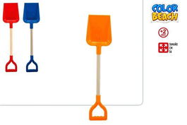 Color Baby Pala de Jardineria con Mango de Madera 56 cm, para Ninos a Partir de 3 Anos, Modelos Surtidos