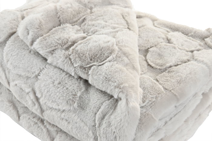 DKD Home Decor Manta para Sofá Gris Claro 130x170 cm