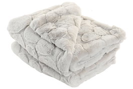 DKD Home Decor Manta para Sofá Gris Claro 130x170 cm