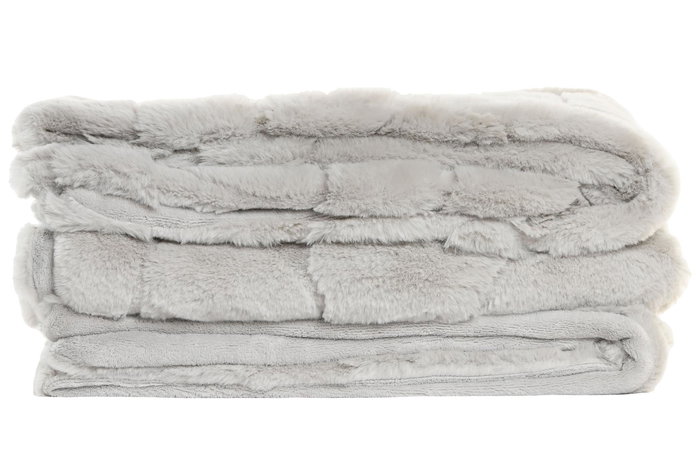 DKD Home Decor Manta Urban Gris Claro 170 x 130 cm (2 Unidades)