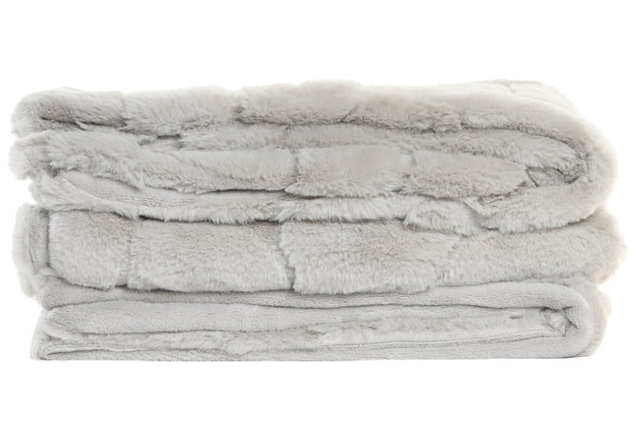 DKD Home Decor Manta para Sofá Gris Claro 130x170 cm