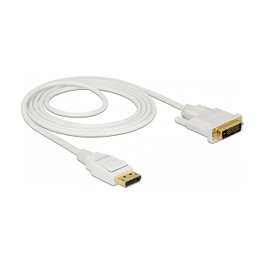 DeLOCK 83814 Cable DisplayPort 1.2 a DVI 24+1 de 2 m Blanco