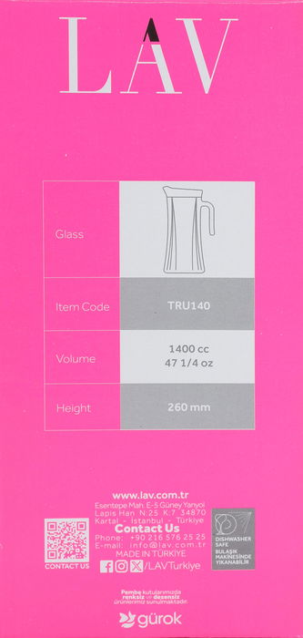 Lav Jarra con Tapa 1400 cc (6 Unidades)