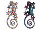 DKD Home Decor Decoración de Pared Lagartiga Mosaico Resina Surtido de 2 Unidades
