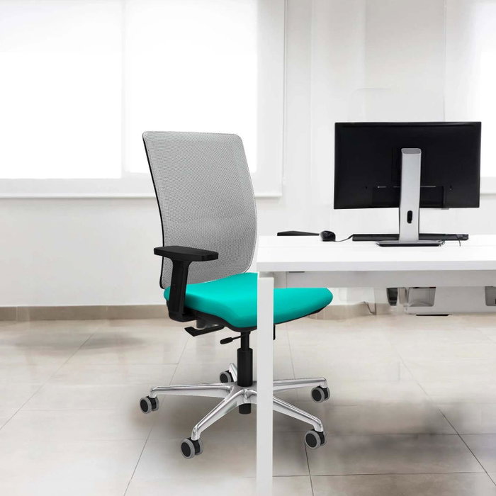 PIQUERAS Y CRESPO Silla de oficina Haches Azul claro con mecanismo Sincro/Traslack PIQUERAS Y CRESPO Silla de oficina Haches Azul claro con mecanismo Sincro/Traslack