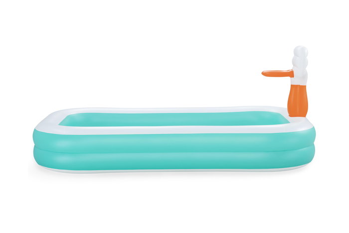Bestway Piscina Hinchable Infantil Juego Basket 251x168x102 cm +3 Años Jardin 54445