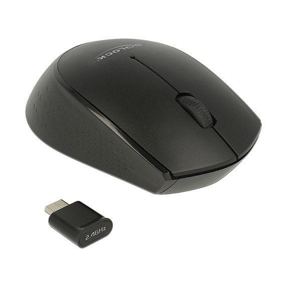 DeLOCK 12526 Ratón Óptico Mini Inalámbrico 2,4 GHz Negro DeLOCK 12526 Ratón Óptico Mini Inalámbrico 2,4 GHz Negro