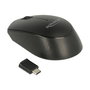 DeLOCK 12526 Ratón Óptico Inalámbrico Mini USB-C, 2.4 GHz, 3 Botones, 1000 DPI, Ambidiestro, Negro, Para PC/Portátil