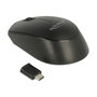 DeLOCK 12526 Ratón Óptico Mini Inalámbrico 2,4 GHz Negro