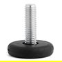 HERRAJES ALK Pie Nivelador Antideslizante TINI M8 Ø30 Acero-Plástico Acabado Zincado-Negro