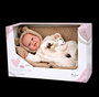 Muñecas Arias Muñeca Elegance Babyto marrón con manta (muñeco de peso) 35 cm cuerpo blando