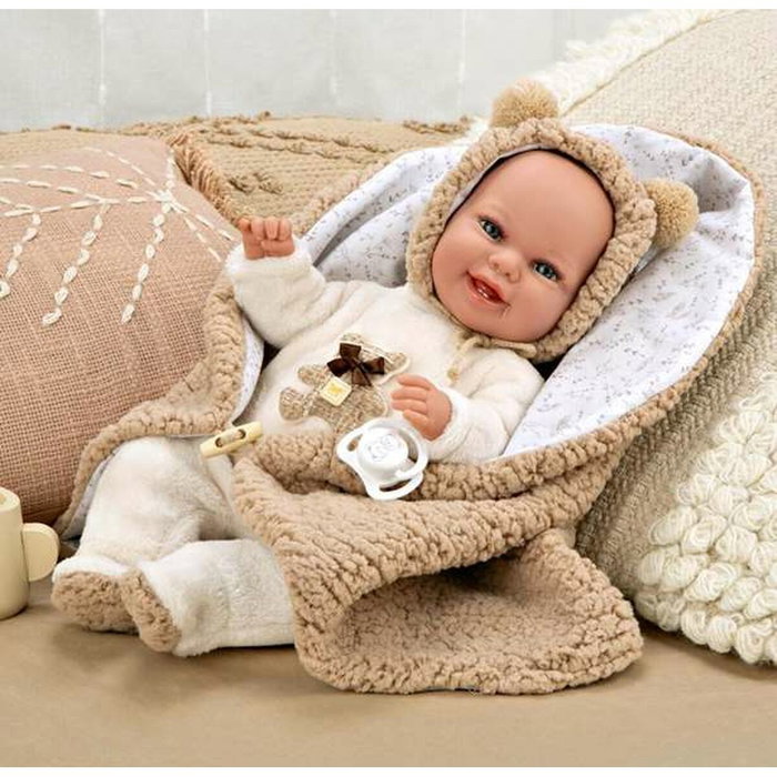 Muñecas Arias Muñeca Elegance Babyto Marrón con Manta y Chupete Muñecas Arias Muñeca Elegance Babyto Marrón con Manta y Chupete