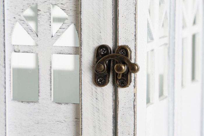 DKD Home Decor Farola Mediterraneo Blanco Gris 19 x 51 x 19 cm