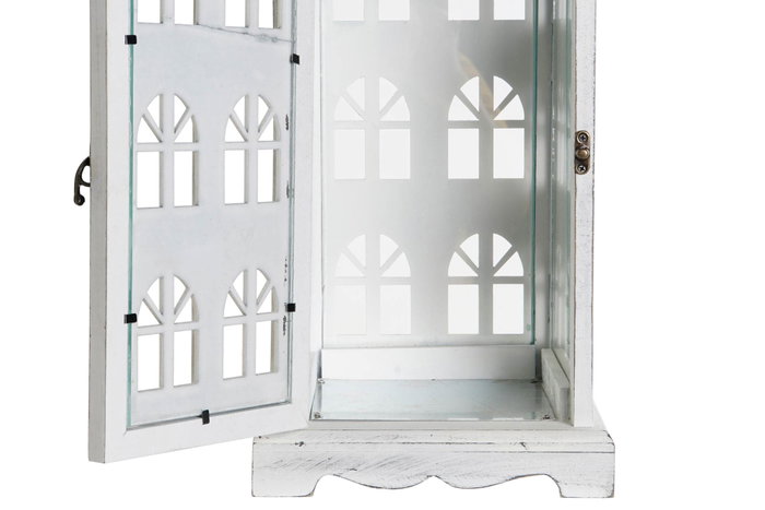 DKD Home Decor Farola Mediterraneo Blanco Gris 19 x 51 x 19 cm