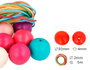Innspiro Cuentas de Madera Bola Colores Surtidos 30mm y 5m Hilo Algodón