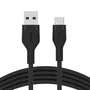 Belkin BOOST↑CHARGE Flex Cable USB USB-A a USB-C 3m Negro para Carga y Datos USB 2.0
