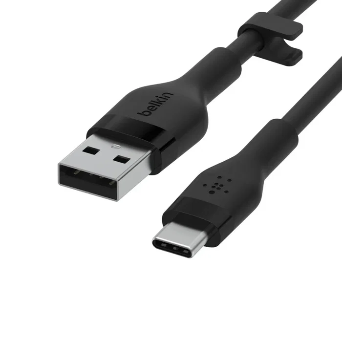 Belkin BOOST↑CHARGE Flex Cable USB USB-A a USB-C 3m Negro para Carga y Datos USB 2.0