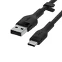 Belkin BOOST↑CHARGE Flex Cable USB USB-A a USB-C 3m Negro para Carga y Datos USB 2.0