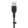 Belkin BOOST↑CHARGE Flex Cable USB USB-A a USB-C 3m Negro para Carga y Datos USB 2.0