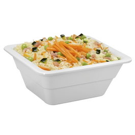 Vollrath Pujadas Cubeta GN 1/6 de Melamina Blanca, 6.5 cm de Alto, Ref. 065