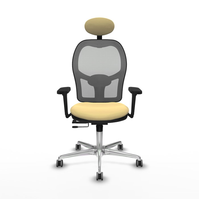 PIQUERAS Y CRESPO Silla de oficina Jorquera Sincro/Traslack Crema y Gris
