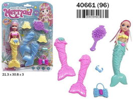 Rama Figura Sirenitas, Cola Quita y Pon en 3 Colores, 21.3x30.8x8 cm