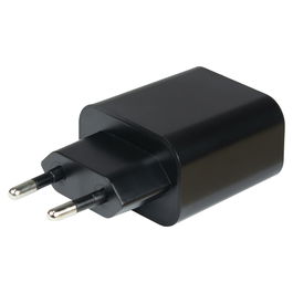 Inter-Tech PD-2120 Cargador USB-C 20W Negro con Carga Rápida y Doble Puerto USB