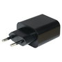 Inter-Tech PD-2120 Cargador USB-C 20W Negro con Carga Rápida y Doble Puerto USB
