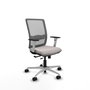 PIQUERAS Y CRESPO Silla de oficina Haches con mecanismo Sincro/Traslack, Blanco y Gris