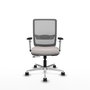 PIQUERAS Y CRESPO Silla de oficina Haches con mecanismo Sincro/Traslack, Blanco y Gris