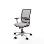 PIQUERAS Y CRESPO Silla de oficina Haches con mecanismo Sincro/Traslack, Blanco y Gris