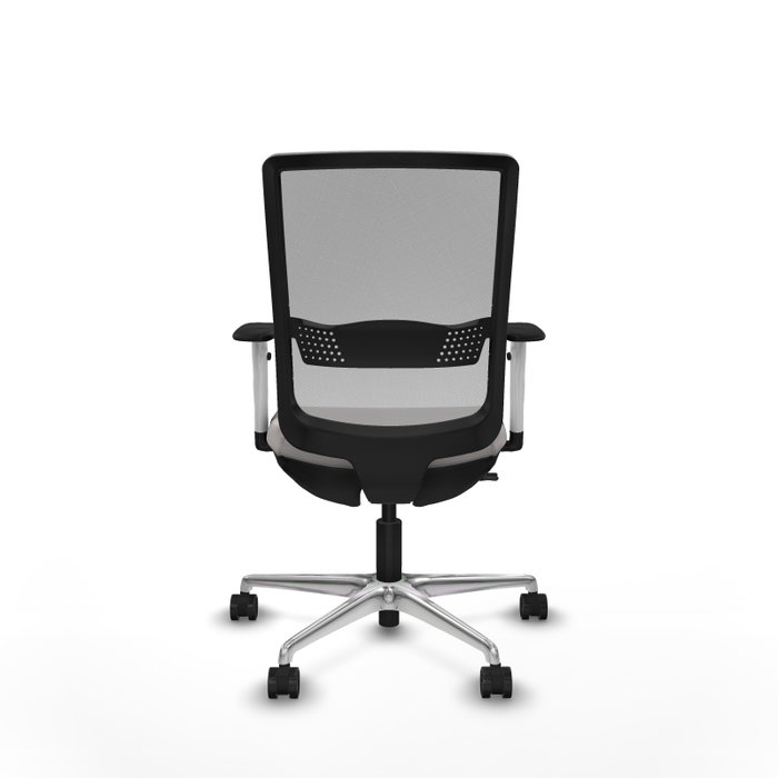 PIQUERAS Y CRESPO Silla de oficina Haches con mecanismo Sincro/Traslack, Blanco y Gris