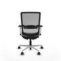 PIQUERAS Y CRESPO Silla de oficina Haches con mecanismo Sincro/Traslack, Blanco y Gris
