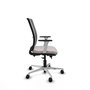 PIQUERAS Y CRESPO Silla de oficina Haches con mecanismo Sincro/Traslack, Blanco y Gris
