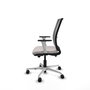 PIQUERAS Y CRESPO Silla de oficina Haches con mecanismo Sincro/Traslack, Blanco y Gris