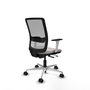 PIQUERAS Y CRESPO Silla de oficina Haches con mecanismo Sincro/Traslack, Blanco y Gris
