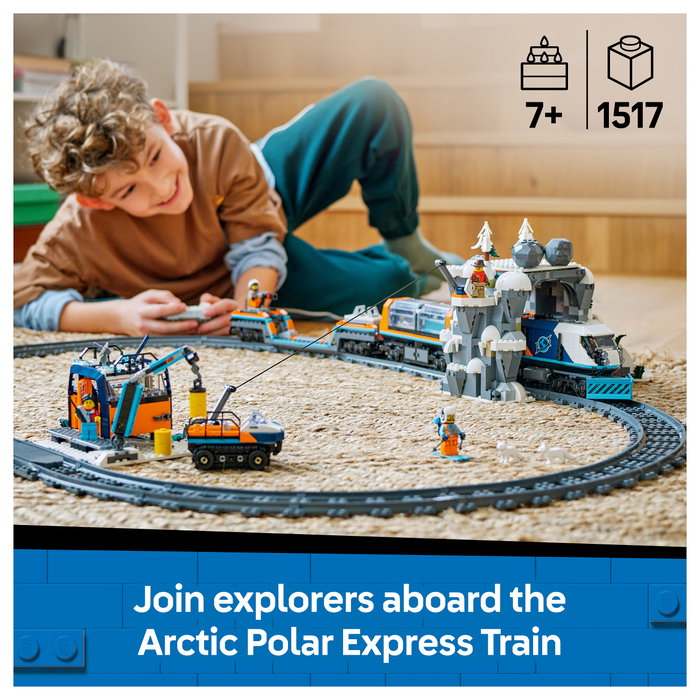 LEGO 60470 City Arktis-Polarexpress Tren Expreso Polar Ártico de los Exploradores Juego de Construcción 7+ años 1517 Piezas Multicolor