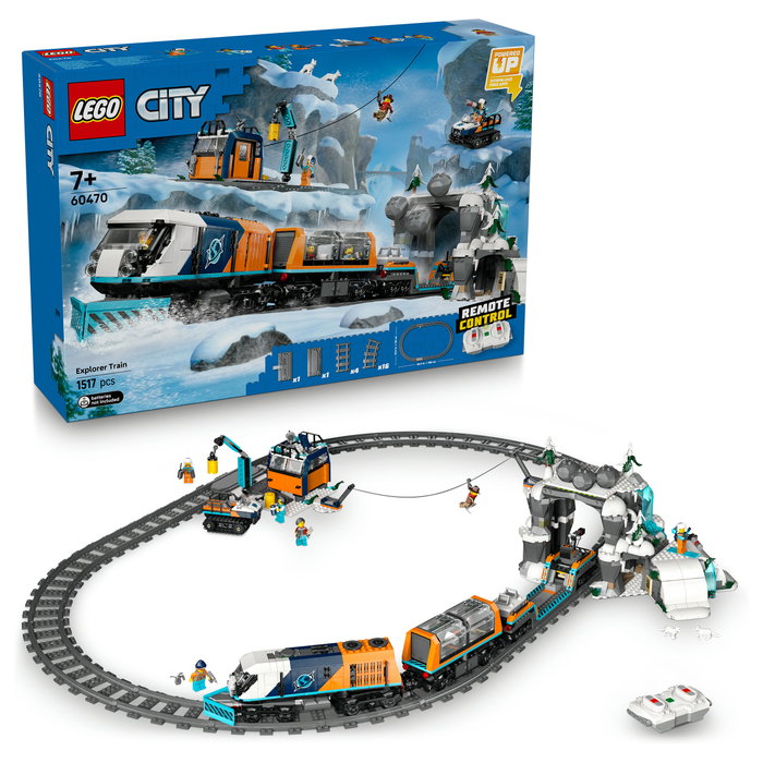 LEGO 60470 City Arktis-Polarexpress Tren Expreso Polar Ártico de los Exploradores Juego de Construcción 7+ años 1517 Piezas Multicolor