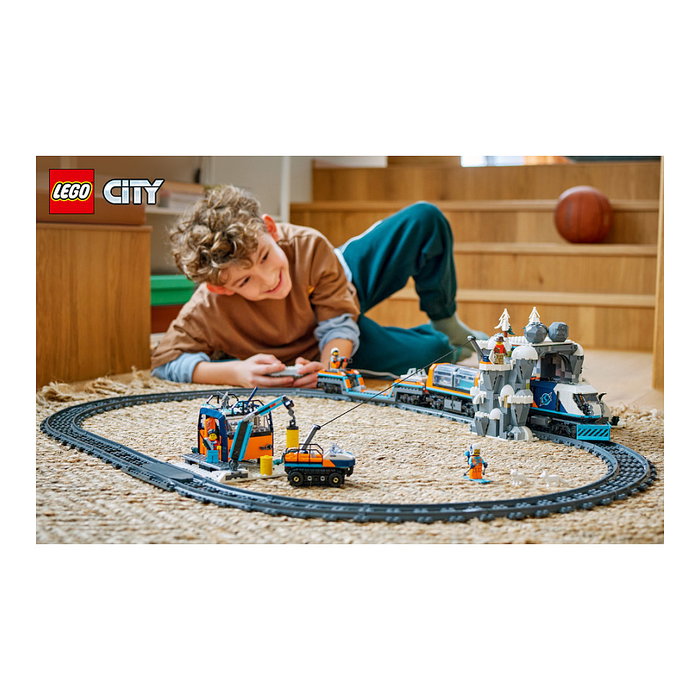 LEGO 60470 City Arktis-Polarexpress Tren Expreso Polar Ártico de los Exploradores Juego de Construcción 7+ años 1517 Piezas Multicolor