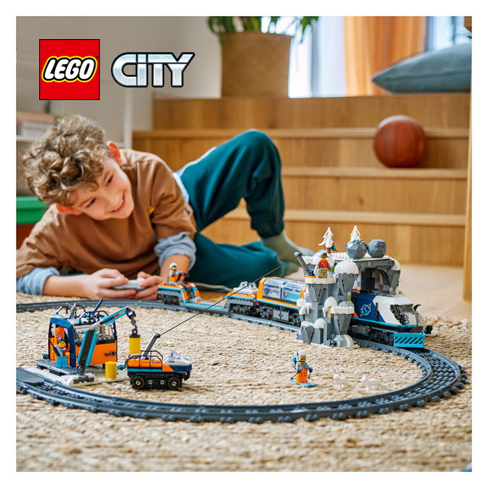 LEGO 60470 City Arktis-Polarexpress Tren Expreso Polar Ártico de los Exploradores Juego de Construcción 7+ años 1517 Piezas Multicolor