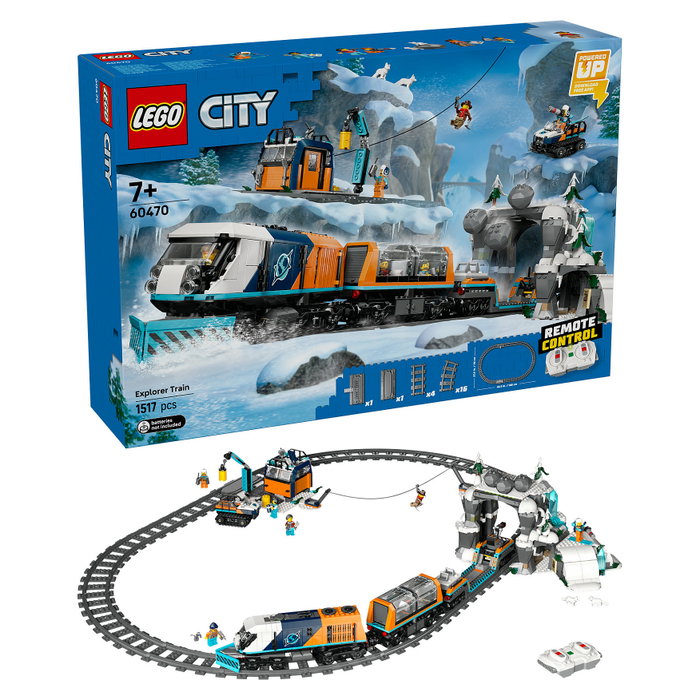 LEGO 60470 City Arktis-Polarexpress Tren Expreso Polar Ártico de los Exploradores Juego de Construcción 7+ años 1517 Piezas Multicolor