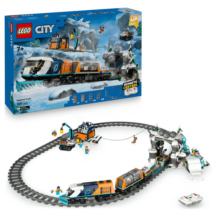 LEGO 60470 City Arktis-Polarexpress Tren Expreso Polar Ártico de los Exploradores Juego de Construcción 7+ años 1517 Piezas Multicolor
