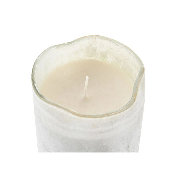 DKD Home Decor Vela Gris Ambar Cera de Soja Cristal 2 Unidades 10x10x10 cm