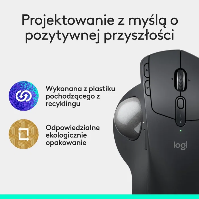 Logitech MX Ergo S Trackball Inalámbrico Grafito