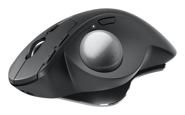 Logitech Ratón Ergonómico Inalámbrico MX ERGO S, Seguimiento Óptico Avanzado, Inalámbrico por Bluetooth y Receptor USB Logi Bolt, DPI Ajustable