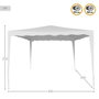 Color Baby Aktive-cenador 300x300x250 cm Poliéster Blanco para Exterior